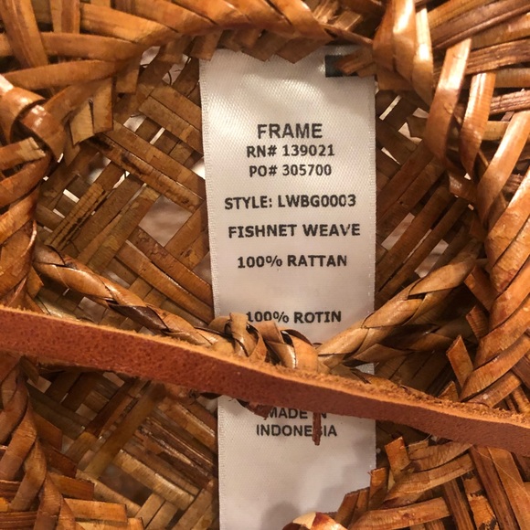 Frame woven rattan large backpack NWT - Picture 6 of 6